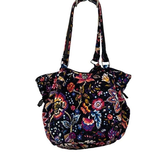 Vera Bradley Glenna Shoulder Bag Floral Medium Leather Details Multiple Pockets - Picture 6 of 12